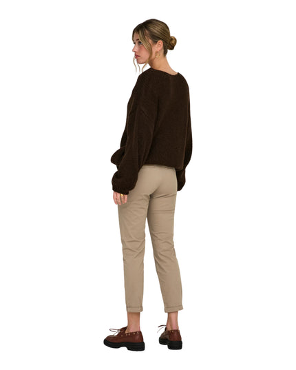 Only Pantalone Onlbiana Regular Fit Donna Marrone