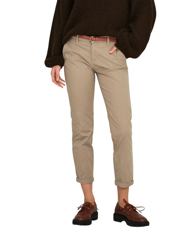 Only Pantalone Onlbiana Regular Fit Donna Marrone