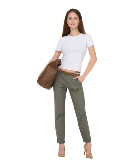 Only Pantalone Onlbiana Regular Fit Donna Verde