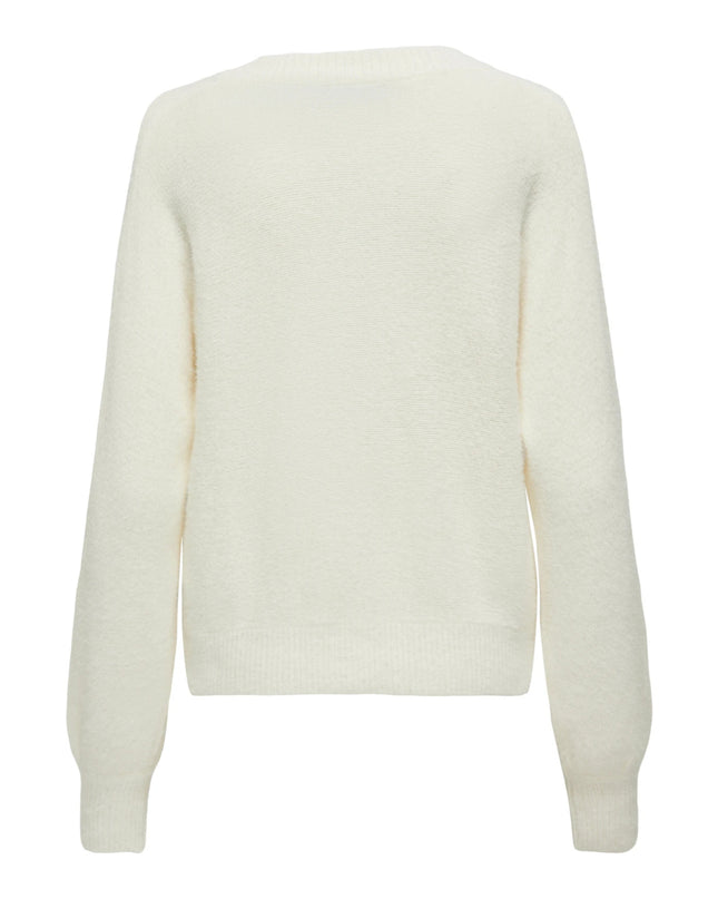 Only Onlella Cardigan Donna Maglia Bianco