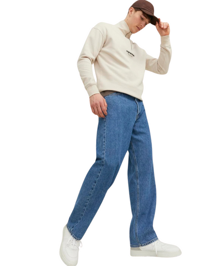 Jack&Jones Jeans Jjialex Baggy Fit Uomo Blu