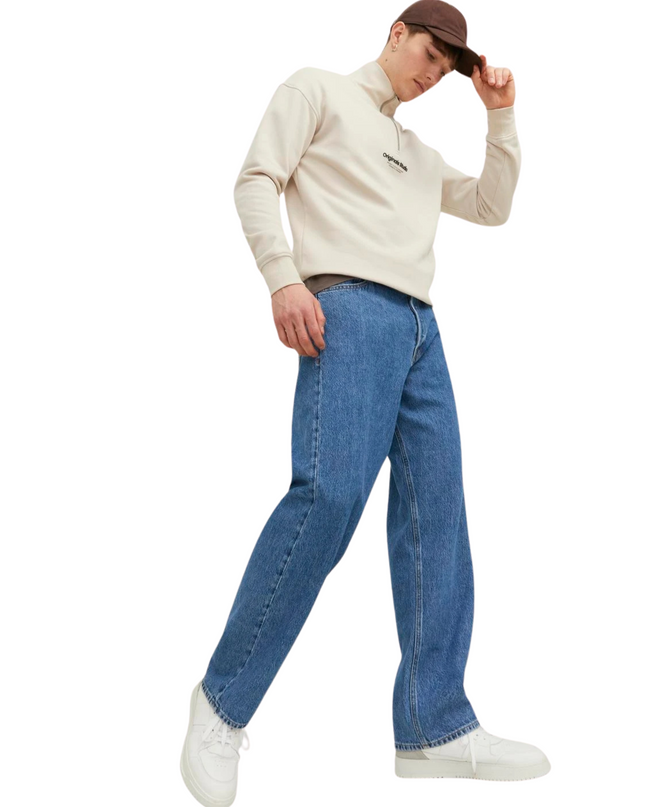 Jack&Jones Jeans Jjialex Baggy Fit Uomo Blu