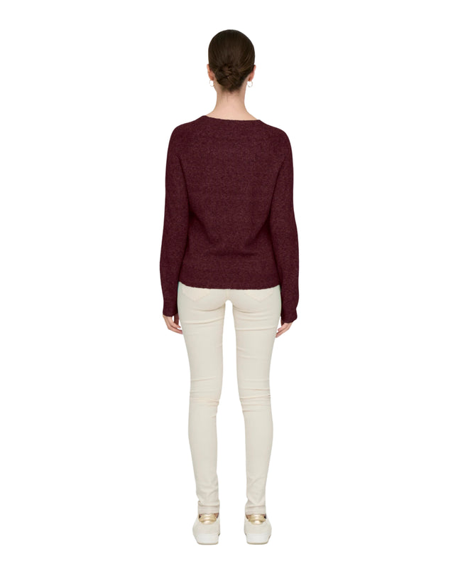 Only Onlrica Maglia Donna Bordeaux