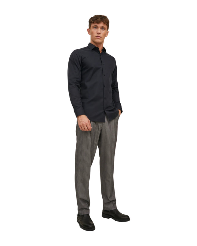 Jack&Jones Camicia Jprblaparker Super Slim Fit Uomo Nero