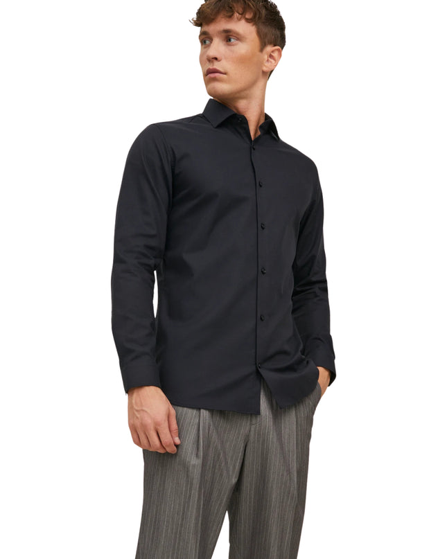 Jack&Jones Camicia Jprblaparker Super Slim Fit Uomo Nero