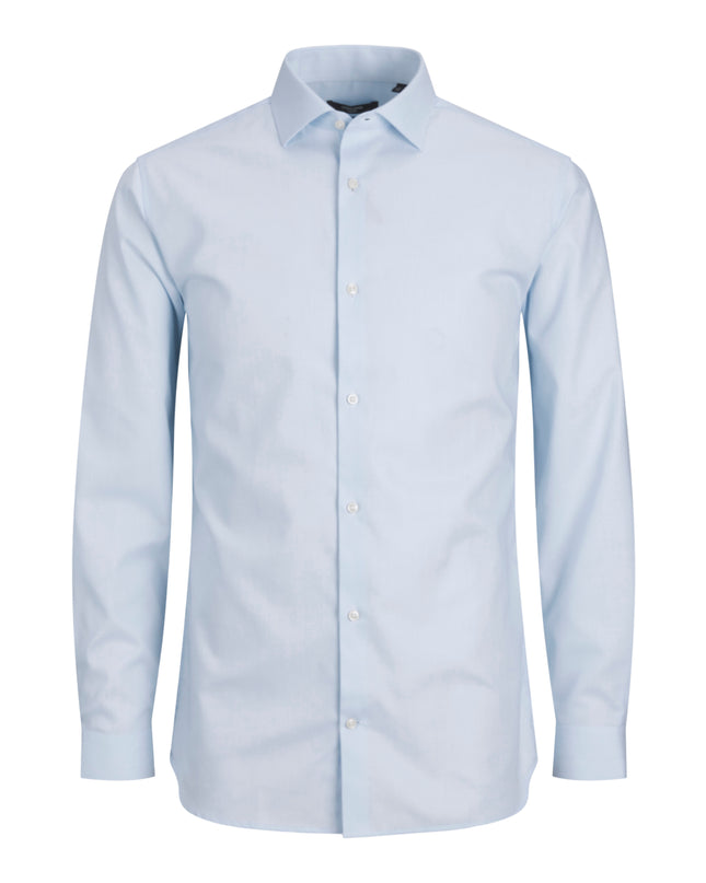 Jack&Jones Camicia Jprblaparker Super Slim Fit Uomo Celeste