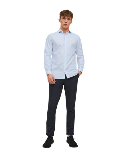 Jack&Jones Camicia Jprblaparker Super Slim Fit Uomo Celeste