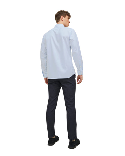Jack&Jones Camicia Jprblaparker Super Slim Fit Uomo Celeste