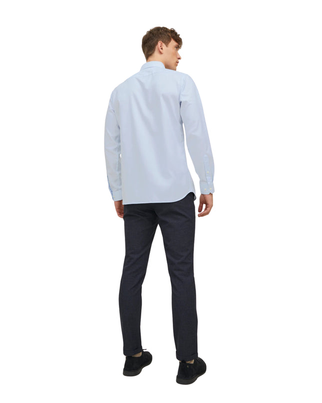 Jack&Jones Camicia Jprblaparker Super Slim Fit Uomo Celeste