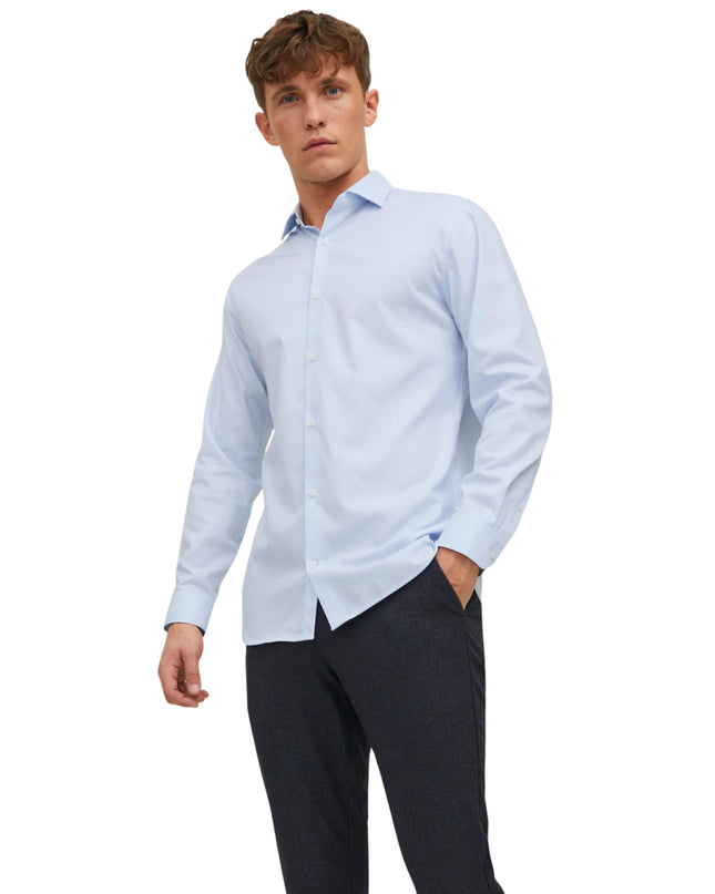 Jack&Jones Camicia Jprblaparker Super Slim Fit Uomo Celeste