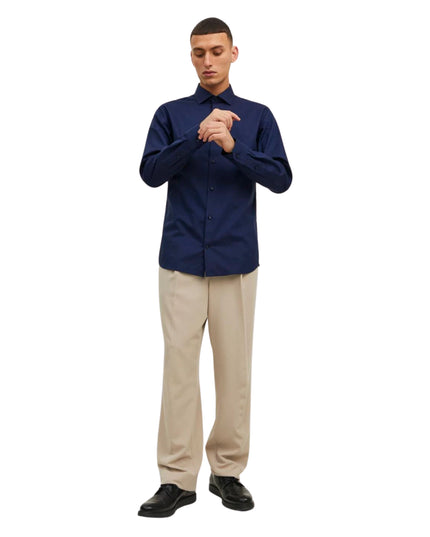 Jack&Jones Camicia Jprblaparker Super Slim Fit Uomo Blu
