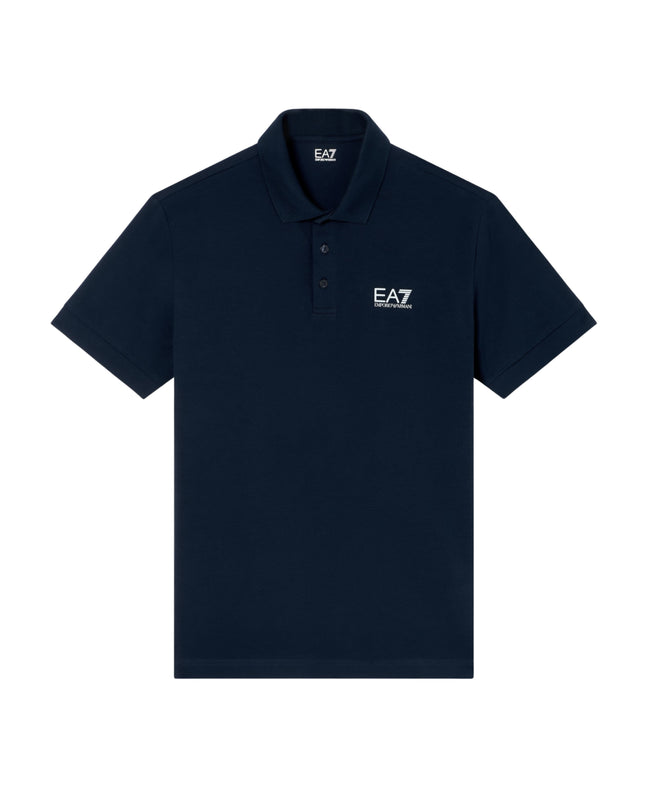 EA7 Polo Core Identity Stretch Uomo Blu