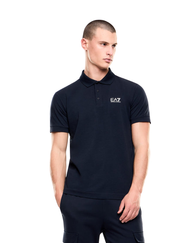 EA7 Polo Core Identity Stretch Uomo Blu