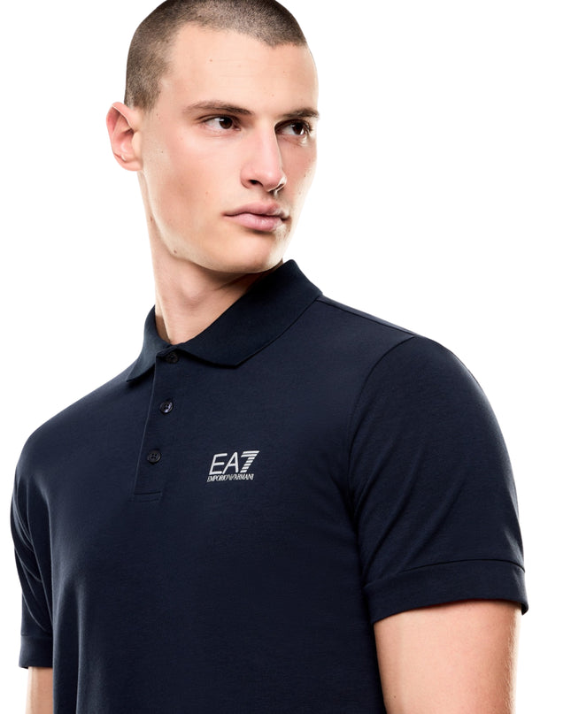 EA7 Polo Core Identity Stretch Uomo Blu