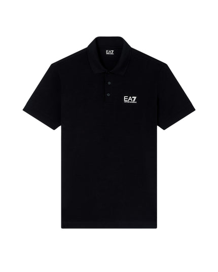 EA7 Polo Core Identity Stretch Uomo Nero