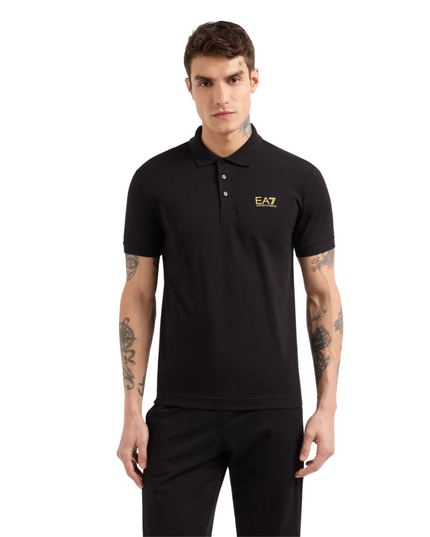 Polo uomo EA7 Core Identity in cotone stretch
