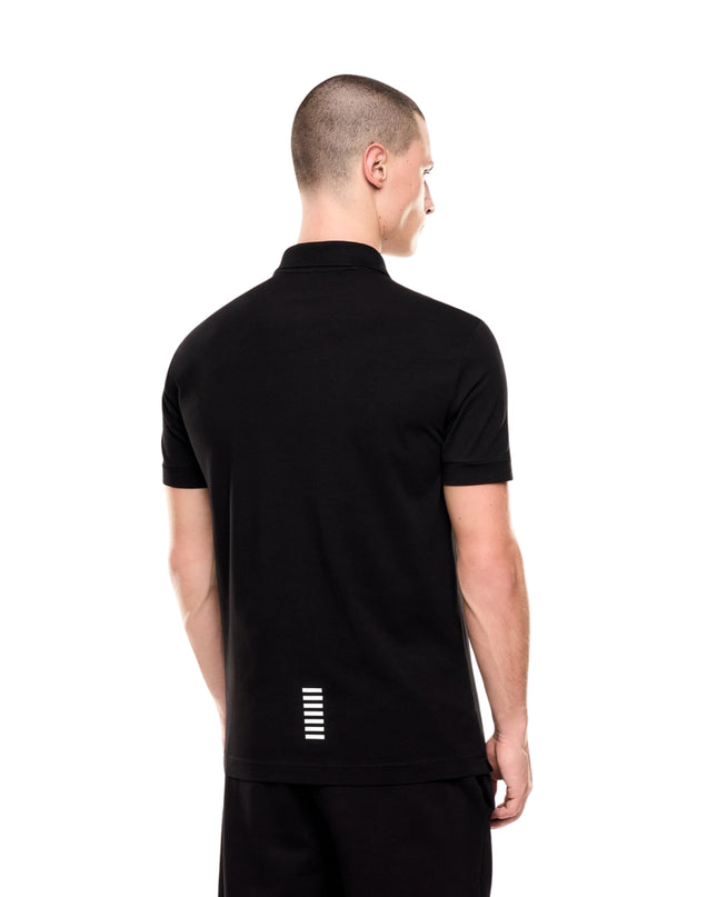 EA7 Polo Core Identity Stretch Uomo Nero