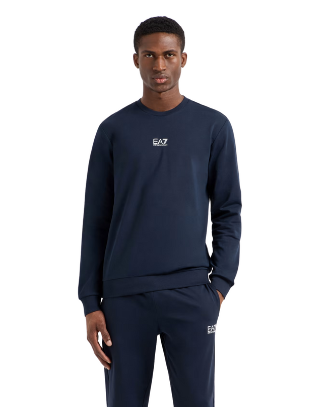 Felpa girocollo uomo EA7 Core Identity in cotone
