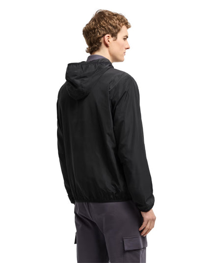 Giacca bomber con cappuccio uomo EA7 Core Identity in tessuto riciclato