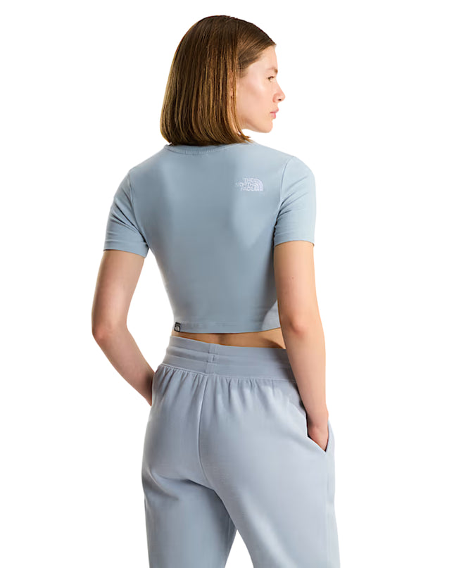 The North Face T-shirt Essential Cropped Donna Grigio