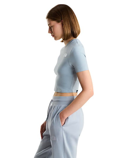 The North Face T-shirt Essential Cropped Donna Grigio