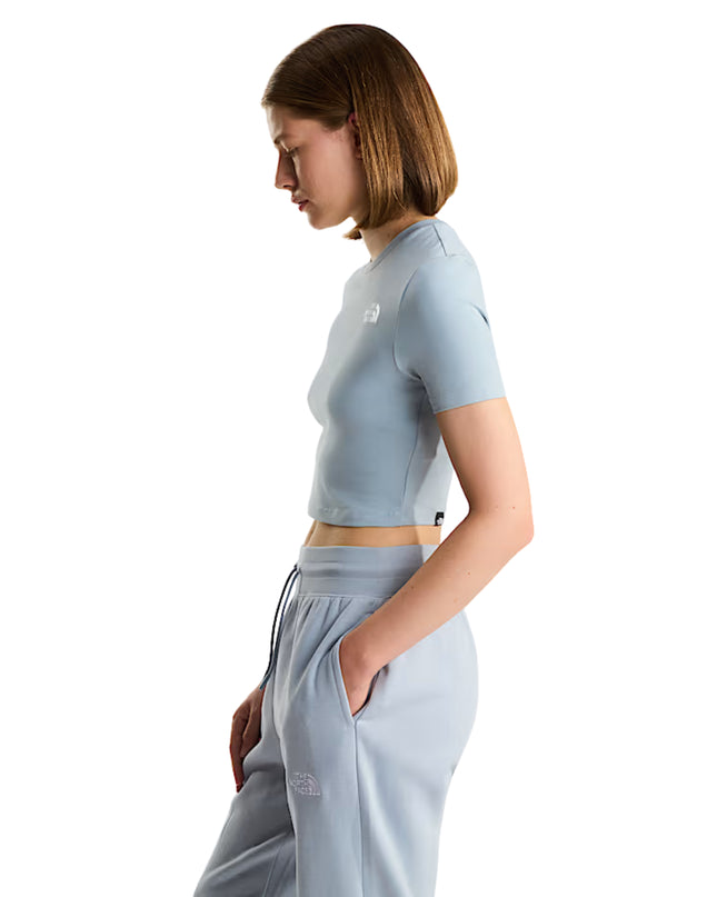 The North Face T-shirt Essential Cropped Donna Grigio