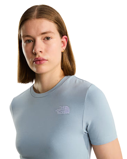 The North Face T-shirt Essential Cropped Donna Grigio