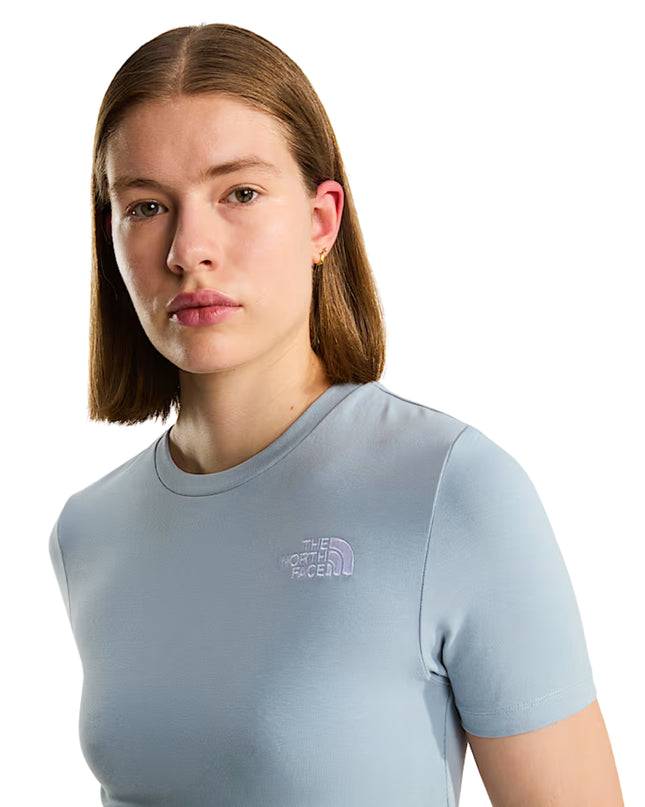 The North Face T-shirt Essential Cropped Donna Grigio