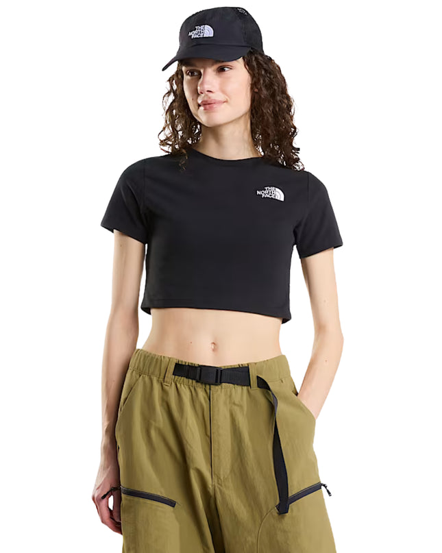 The North Face T-shirt Essential Cropped Donna Nero
