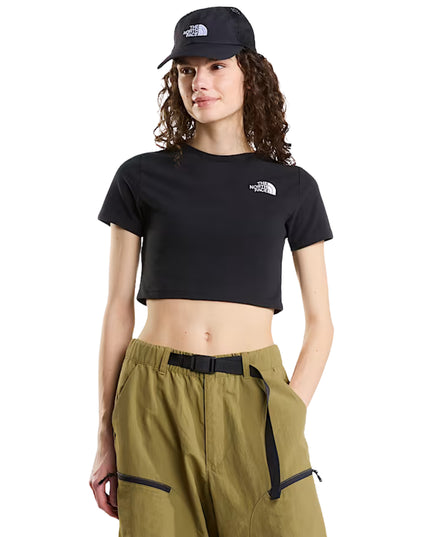 The North Face T-shirt Essential Cropped Donna Nero