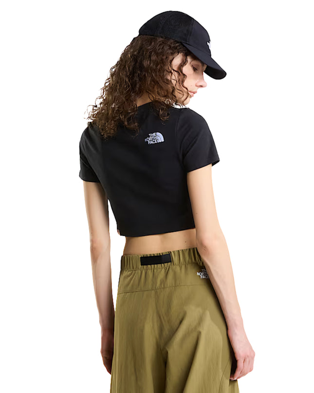 The North Face T-shirt Essential Cropped Donna Nero
