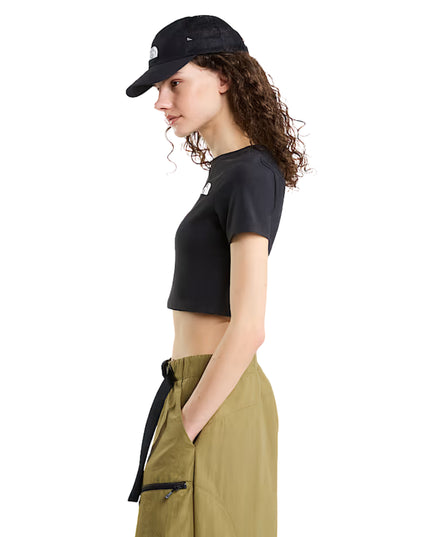 The North Face T-shirt Essential Cropped Donna Nero