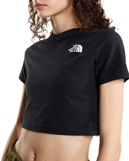 The North Face T-shirt Essential Cropped Donna Nero