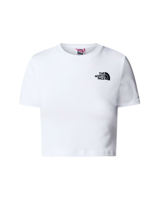 The North Face T-shirt Essential Cropped Donna Bianco