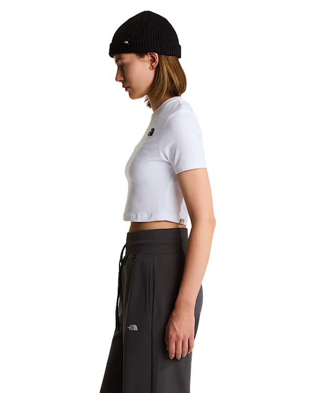 The North Face T-shirt Essential Cropped Donna Bianco