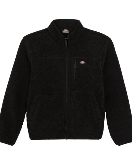 Dickies Mount Hope Felpa con Zip in Pile  Uomo Black