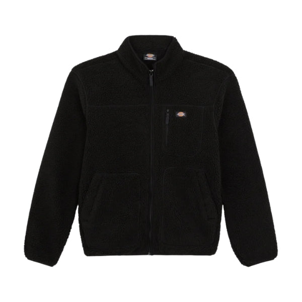 Dickies Mount Hope Felpa con Zip in Pile  Uomo Black