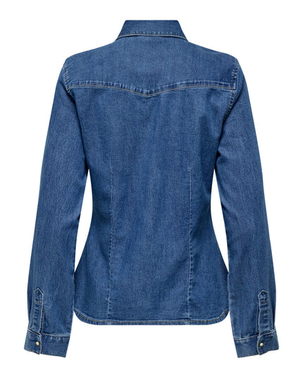 Only Onlsasia Camicia Donna Jeans Blu