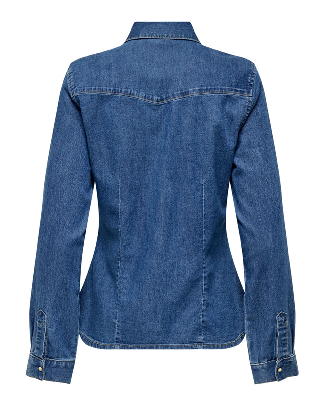 Only Onlsasia Camicia Donna Jeans Blu