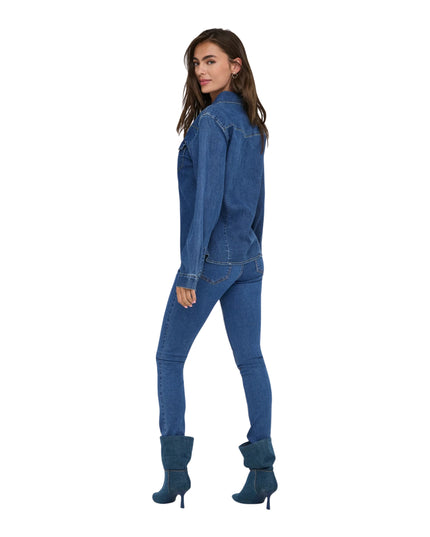Only Onlsasia Camicia Donna Jeans Blu
