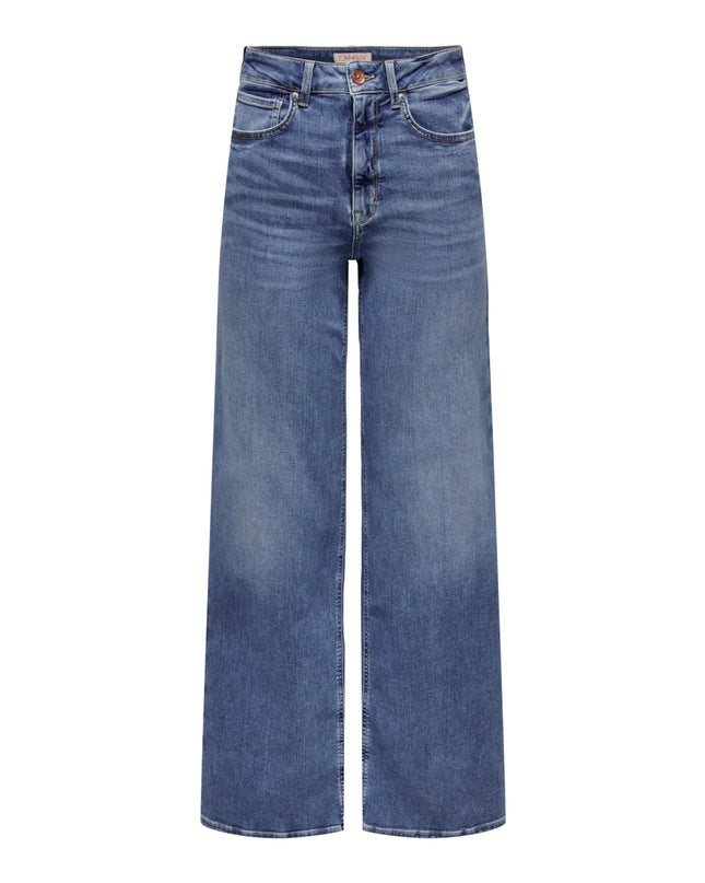 Only Onlmadison Jeans Donna Vita alta Wide Leg Fit Blu