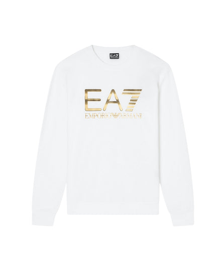 EA7 Felpa Logo Series Uomo Bianco