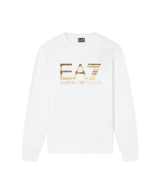 EA7 Felpa Logo Series Uomo Bianco