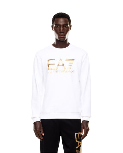 EA7 Felpa Logo Series Uomo Bianco