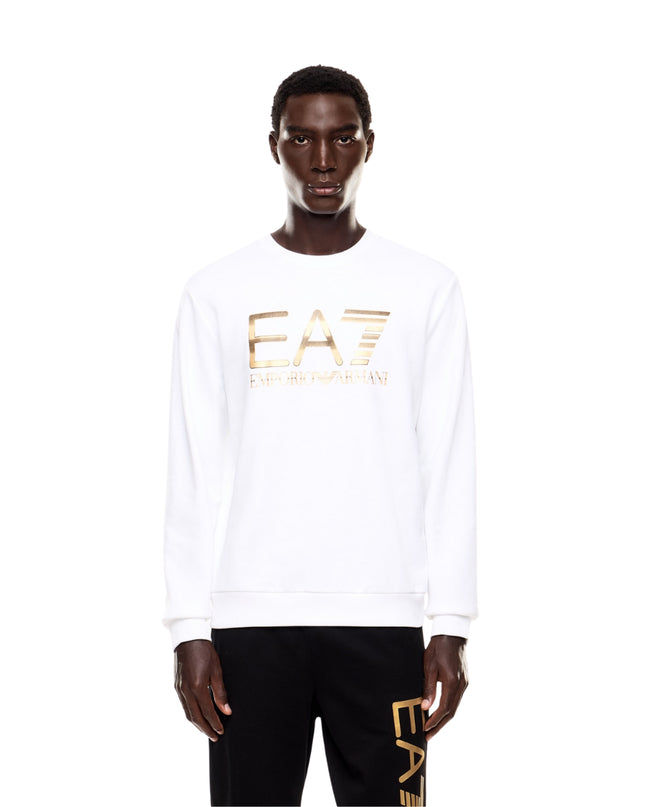 EA7 Felpa Logo Series Uomo Bianco