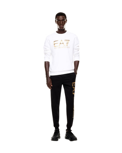 EA7 Felpa Logo Series Uomo Bianco