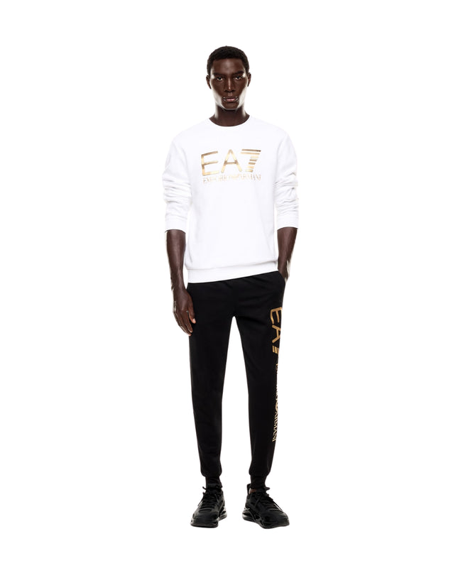 EA7 Felpa Logo Series Uomo Bianco