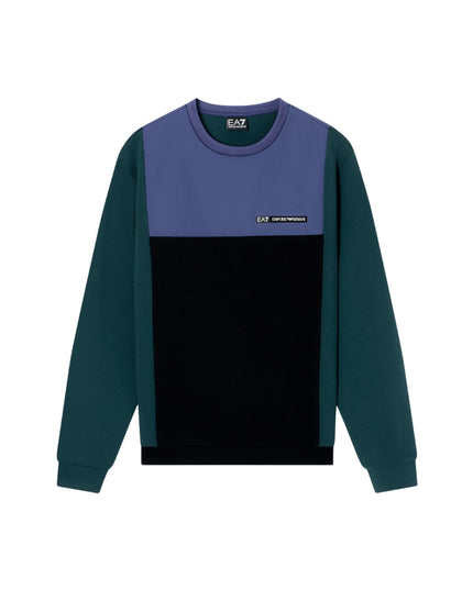 EA7 Felpa Athletic Colour Block Uomo Beetle