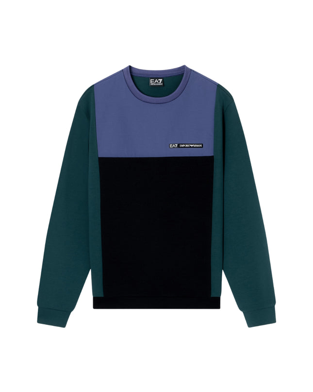 EA7 Felpa Athletic Colour Block Uomo Beetle