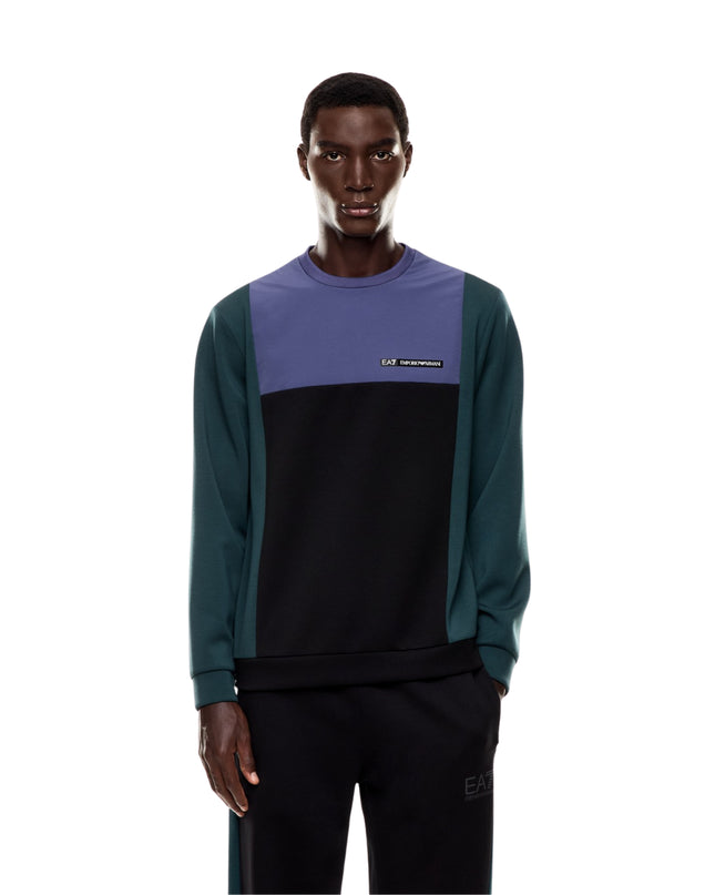 EA7 Felpa Athletic Colour Block Uomo Beetle